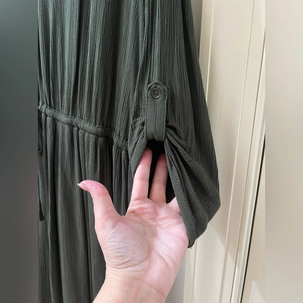 Torrid Sage Green Long Sleeve Dress - Picture 4 of 10